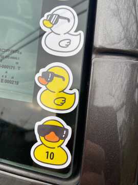 Duck With Shades Stickers